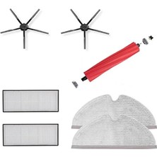 Store Siyah Roborock ile Uyumlu Q7 Q7+/ Q7 Max Mop Paspas,filtre,fırça Yedek 7 Parça Set