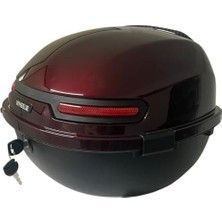 Teknollojia Wheelıe XT21-JR 28 Lt Motosiklet Arka Çanta Hünnap Kırmızı Parlak Su Geçirmez Abs Çift Kilitleme Üniversal