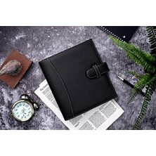 " Academic Mini Executive Deri Portföy Klasörü, 1" Halka Bağlayıcı ve 250 Sayfalık Kapasite, Not Defterleri ve 5.5" x 8.5" Belgeler, 2 Kalem Döngüsü, Siyah Deri" (98294)