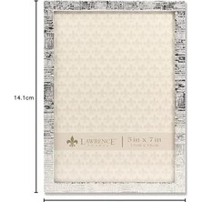 Frames 5 x 7 Gümüş Metal Resim Çerçevesi, Desenli Resim Çerçevesi, Gümüş