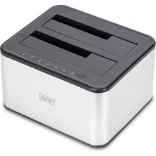 Prime DA-71540-2 – Çift Sata HDD Yerleştirme Istasyonu – USB 3.0 – 2,5 Inç / 3,5 Inç SSD ve Sabit Disk Için – Sata 3 – Klon Fonksiyonlu – Tak ve Çalıştır – Gri
