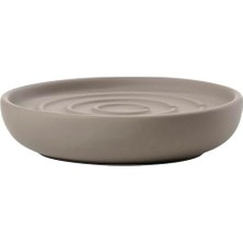 Prime One Sabunluk, Sabunluk, Porselenden Yumuşak Dokunuşlu Kaplama, Çap 11 Cm, Yükseklik 2,5 Cm, Boz Kahverengi