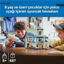 Prime City Havaalanı ve Uçak 60502 – 8 Yaş ve Üzeri Erkek ve Kız Çocuklar Için 9 Minifigür Içeren Yaratıcı Dekoratif Oyuncak Araç Yapım Seti, Çocuklar Için Eğlenceli Hediye Fikri (887 Parça)