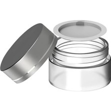 Prime 35 ml Boş Şeffaf Cam Seyahat Krem ve Organizer Kavanozu Kozmetik Şişesi