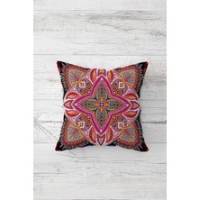 Karok Ticaret Pelangi Ottoman Desenli Çift Tarafı Baskılı Gizli Fermuarlı Yastık Kılıfı Kırlent Koltuk Yastık Kılıfı, Karışık Renkli 45 x 45, 24691223245451