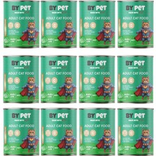 Prime Bypet Yetişkin Kediler Için Kuzu Etli Konserve Yaş Mama 415 gr x 12 Adet