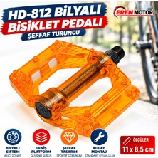 Double Tree HD-812 Bilyalı Bisiklet Pedalı – Şeffaf Platform Pedal