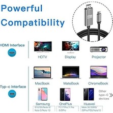 Prime Hc-01 Type-C To 4K Ultra Full Hd HDMI Usb-C Tak Çalıştır Görüntü Aktarım Kablosu-1.8m