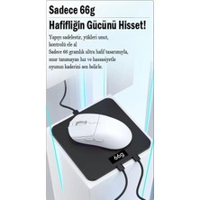 Prime Ajazz AJ139 V2 Mc Mouse 3 Farklı Bağlantı Modu-Rgb Manyetik Şarj Istasyonlu-Paw 3311 SENSÖR-500 Mah Batarya-66 Gram (Beyaz)