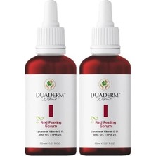Prime Duaderm Kırmızı Peeling Serum, Aha%10 + Bha%2 + E Vitamini%1, Akne Karşıtı ve Onarıcı, 30 ml (2 Paketi)