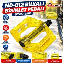 Double Tree HD-812 Bilyalı Bisiklet Pedalı – Şeffaf Platform Pedal