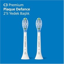 Prime Sonicare Premium Plaque Defence Yedek Başlık, 10 Kat Daha Fazla Plak Temizliği, Yumuşak Fırça Başlığı, 2’li Paket, Beyaz, HX9042/87