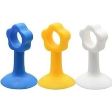 Prime Renkli Vantuzlu Geçmeli Kapı Kolu Stoper 4lü Set