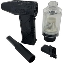 Prime 130000 Rpm Mini Turbo Jet Hava Üfleyici Süpürge 2in1 Araba, Klavye Temizle, Mangal Veya Serinleme Taşınabilir Mini Fan El Tipi 4 Modlu Fan Seviyesi Şarj Edilebilir 4000MAH Fzm-01 (Siyah)
