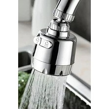 Prime Krom 3 Fonksiyonlu Mutfak Lavabo Başlığı 360 Derece Dönen Tasarruflu Musluk Başlığı 1410