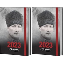 Prime Halk Kitabevi Komutan 2023 Ajanda 128 Sayfa Ciltli, 13,5X21CM 2li Paket