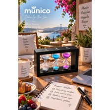 Munico Dekoratif 3’lü Kum Saati 3 Dakika 4 Dakika 5 Dakika Renkli Zamanlayıcı Mutfak Ders Ofis Kullanımı