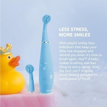 Prime Foreo Issa 4 Baby – Bebekler Için Silikon Sonik Diş Fırçası Seti, Çift Taraflı Kıllar, Eğlenceli Gülümseme, Diş Eti Masajı, Ekstra Başlıkla 12 Ay Bakım, Seyahat Dostu - Mavi Balon