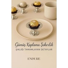 Prime Endure 6'lı Abs Dekoratif Kaplama Şekerlik Kase 6'lı Makaronluk Kahve Yanı Sunumluk Lokumluk (Gümüş)
