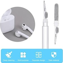 Prime Temizleme Kiti, Süngerli 3'ü 1 Arada Airpod Temizleyici Kalem, Kablosuz Kulaklıklar Temiz Kalem, Toz Giderme Kulaklıkları Cep Telefonu Için Çok Fonksiyonlu Kulaklık Temizleme Kiti -