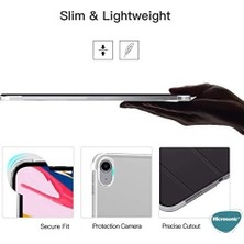 Prime iPad Pro 11 2025 Için Kılıf (A3357-A3358) Slim Translucent Back Smart Cover Siyah [ipad Pro 11 2025 ile Uyumlu Kılıf - Siyah]