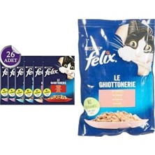 Prime Felix Tavuk Etli Kedi Yaş Mama (26 x 85 Gr) ve Felix Somonlu Kedi Yaş Mama (26 x 85 Gr)