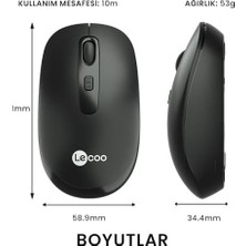 Prime WS205 2.4 Ghz Kablosuz Sağ ve Sol Elle Kullanıma Uygun 10 M Kullanım Mesafesi Yüksek Hızlı Kaydırma 1600DPI 4 Tuşlu Optik Mouse Siyah