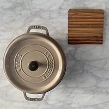 Prime Trivet, 2'li Set Akasya Ahşap Bulaşıklık