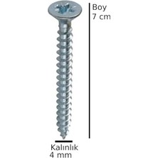 Prime Sunta Ahşap Ağaç Tahta Vidası Yıldız Uçlu Vida 30 Adet Boy 7 cm Kalınlık 4 mm