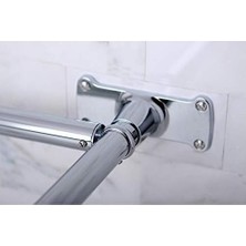 Prime CC3131 62-Inç Büyük Boy 27-5/8-Inç D Tipi Duş Çubuğu, Parlak Krom