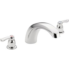 Prime T990 Chateau Two-Handle Low Arc Roman Tub Without Valve, Chrome