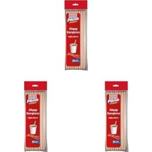 Prime Piknik Ahşap Kariştirici 50'li 3lü Paket