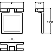 Prime Siyah Renkli 47 mm Sallantılı Kulp