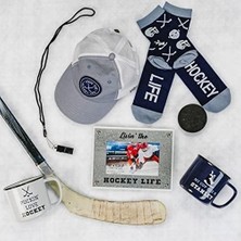 Pavilion Company Livin' The Hockey Life-8,5 x 6,5 Inç Şövale Arka Resim Çerçevesi, Mdf, Gri