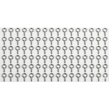 Prime Vidalı Saplama, Gümüş Renk, 9 mm Uzunluk, 100 Adet, Halka Başlıklı Metal Vida