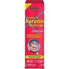 Novex Brazılıan Keratın - Kurumuş ve Zarar Görmüş Saçlar Için Durulanmayan Saç Bakım Kremi 80G (7896013551447)