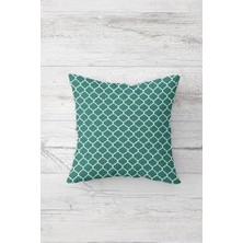 Karok Ticaret Pelangi Mint Ogea Desenli Çift Tarafı Baskılı Gizli Fermuarlı Yastık Kılıfı Kırlent Koltuk Yastık Kılıfı, Gök Mavisi 45 x 45