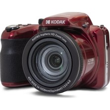 Kodak Pıxpro Astro Zoom AZ425 Dijital Fotoğraf Makinesi -20MP, 42X Optik Zoom, 3 Inç LCD Ekran, 1080P Full Hd Video, 24MM Geniş Açı (Kırmızı)