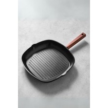 Prime Granit Grill Tava 28 cm Ahşap