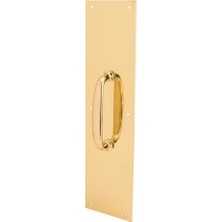 Prime Ürünler J 4578 Kapı Pull Tabak, 4-Inç x 40,6 Cm, Oval Sap, Pirinç Cilalı