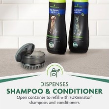 Furminator Banyo Fırçası, Köpek Banyo Fırçası, Evcil Hayvan Saçlarını Gevşetir, Şampuan ve Saç Kremi Dağıtır, Gri