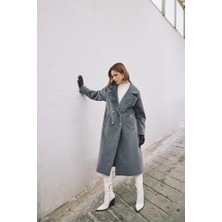 Prime Sateen Düğme Detaylı Uzun Kaban, STN139KKA1921