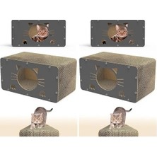 Karok Ticaret Tırmata Doğal Karton Kedi Tırmalaması Kedi Tırmalama Kanepesi Tahtası Kedi Tırmalama Evi (Karton/) (2 Paketi)