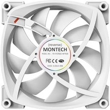Prime Montech Rx 120 Argb Ters Fan 1600PWM, Üst Düzey Dayanıklılık, Sessiz Performans ve Çarpıcı Argb Tasarımı (120 Mm, Beyaz)