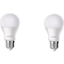 Karok Ticaret 2 Adet, E27, 12 Volt, 10 Watt, Beyaz 6500K, LED Ampul, (Dc 12 Volt Aküler Için), Kamp, Karavan, Tekne ve 12V Akü Sistemleri, Powermaster