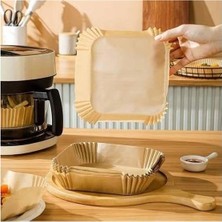 Prime 50 Adet Air Fryer Pişirme Kağıdı Tek Kullanımlık Hava Fritöz Yağ Geçirmez Yapışmaz Kare Tabak Model
