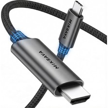 Prime USB C HDMI Kablo (4K@60Hz,2K@120Hz,1080P@165Hz) Hdr Hdcp Type C To HDMI 2.0 , 15/16/17 Pro, MacBook iPad Pro/air, S25 ile Uyumlu (2 Metre)