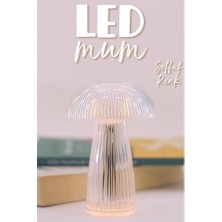 Karok Ticaret 3 Adet LED Mum Kristal Tip Pil Dahil Dumansız Alev Ledli Yapay Dekoratif Mum Işığı Şeffaf PT429