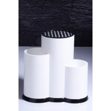 Store Tezgah Üstü Bıçaklık ve Kepçelik Düzenleyici Organizer Beyaz