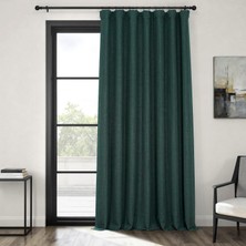 Price Drapes Oda Karartma Perdeleri - 226 cm Uzunluğunda Ekstra Geniş Lüks Perdeler Yatak Odası ve Oturma Odası Için (1 Panel), 250 G x 226 L, Odak Yeşili